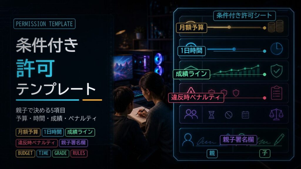ゲーミングPC 条件付き許可テンプレート 印刷用