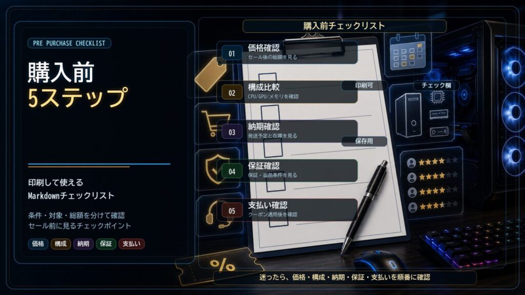 OZgaming セール購入前 5 ステップチェックリスト