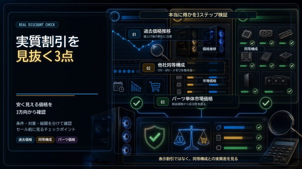 セール価格の実質割引を見抜く 3 チェック